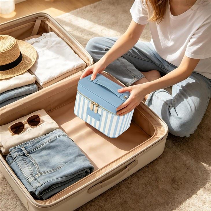Portable Makeup Bag Travel Organizer Case price